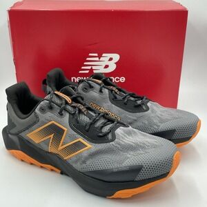 New Balance Dynasoft Nitrel v6 Trail Running Shoes Mens 11 4E WIDE Grey/Orange